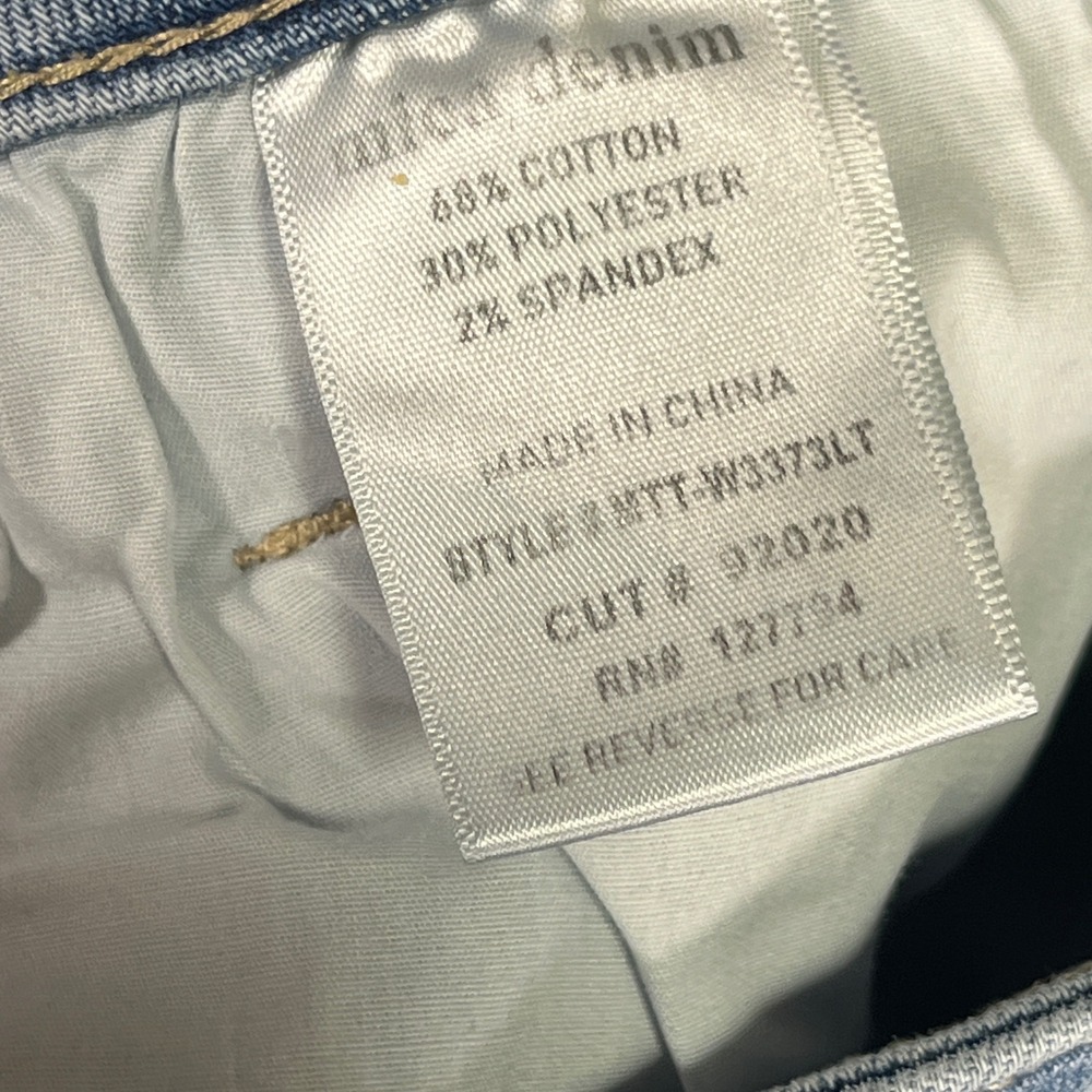 Mica Denim High Rise Wide Leg Jeans Light Wash Raw Hem Size 30 MTT-W3373LT - Picture 5 of 10